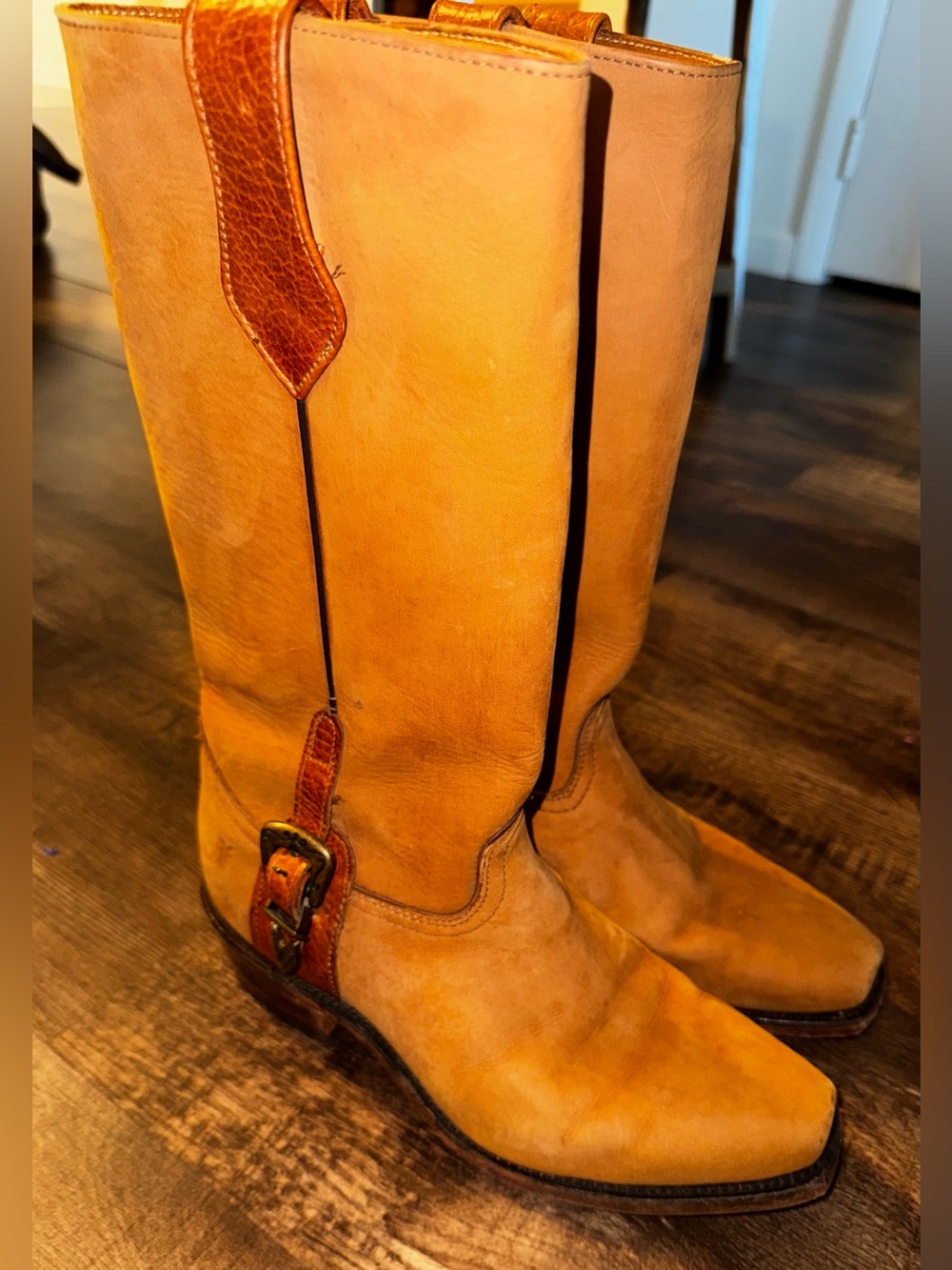 Frye Vintage Tall Pull-On Leather Boots EUC